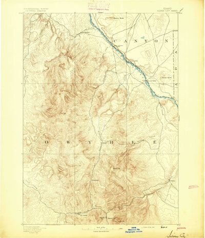 United States Geological Survey Silver City, ID (1894, 125000-Scale) digital map