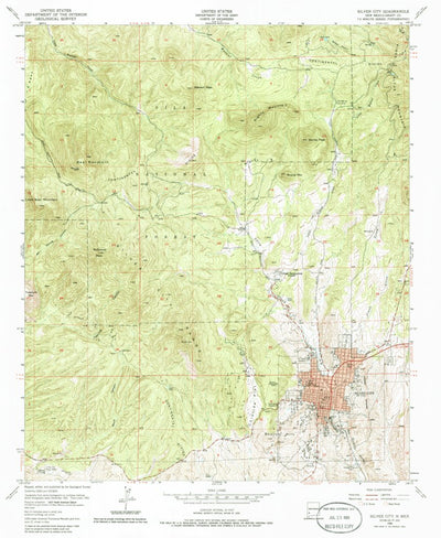 United States Geological Survey Silver City, NM (1950, 24000-Scale) digital map