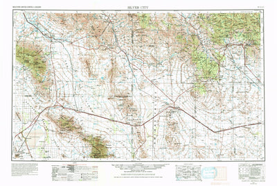United States Geological Survey Silver City, NM-AZ (1954, 250000-Scale) digital map