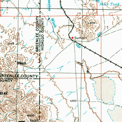 United States Geological Survey Silver City, NM-AZ (1954, 250000-Scale) digital map