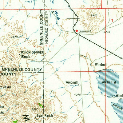 United States Geological Survey Silver City, NM-AZ (1962, 250000-Scale) digital map