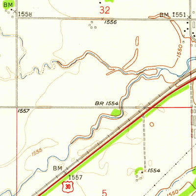 United States Geological Survey Silver Creek, NE (1958, 24000-Scale) digital map