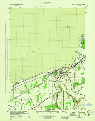 United States Geological Survey Silver Creek, NY (1944, 31680-Scale) digital map