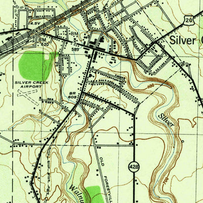 United States Geological Survey Silver Creek, NY (1944, 31680-Scale) digital map