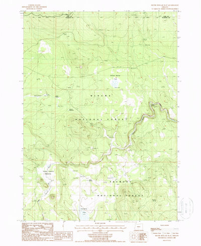 United States Geological Survey Silver Dollar Flat, OR (1988, 24000-Scale) digital map