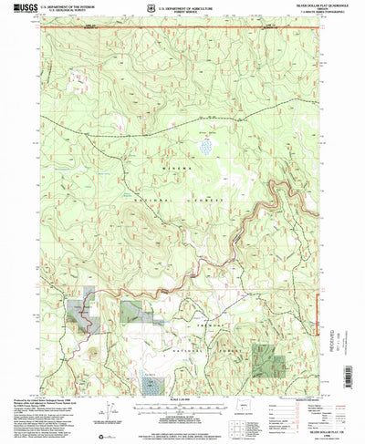 United States Geological Survey Silver Dollar Flat, OR (1998, 24000-Scale) digital map