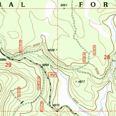 United States Geological Survey Silver Dollar Flat, OR (1998, 24000-Scale) digital map