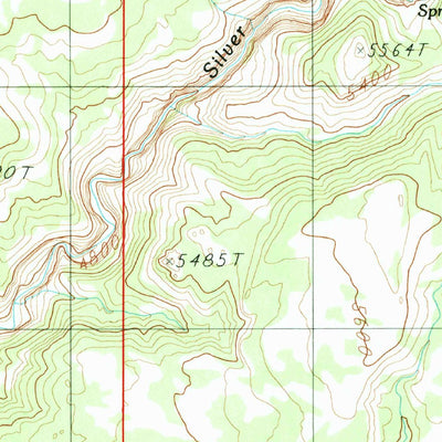 United States Geological Survey Silver Falls Bench, UT (1987, 24000-Scale) digital map