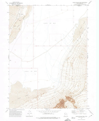 United States Geological Survey Silver Island Pass, UT (1971, 24000-Scale) digital map