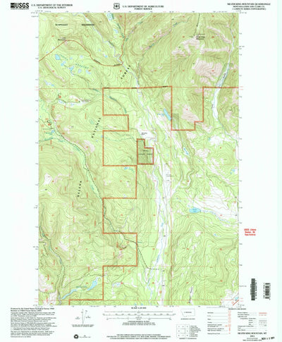 United States Geological Survey Silver King Mountain, MT (2001, 24000-Scale) digital map