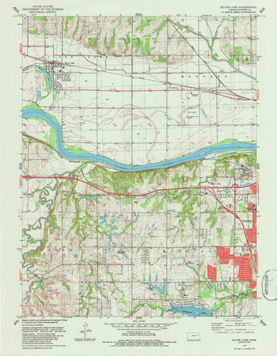 United States Geological Survey Silver Lake, KS (1983, 24000-Scale) digital map