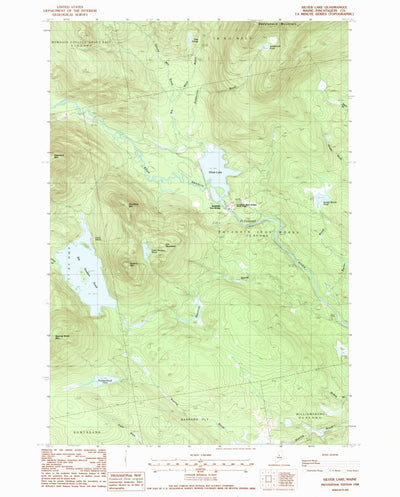 United States Geological Survey Silver Lake, ME (1988, 24000-Scale) digital map