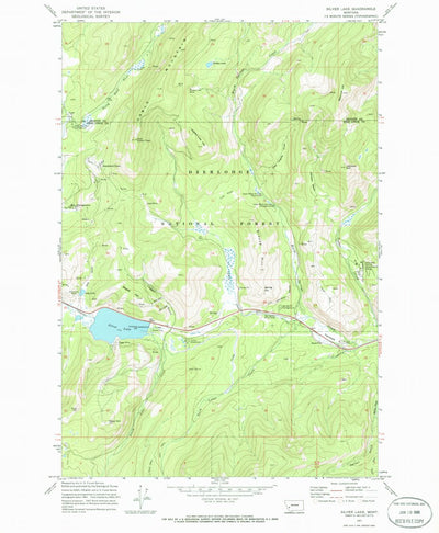 United States Geological Survey Silver Lake, MT (1971, 24000-Scale) digital map