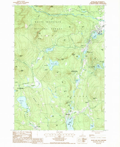 United States Geological Survey Silver Lake, NH (1987, 24000-Scale) digital map