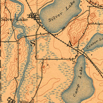 United States Geological Survey Silver Lake, WI (1893, 62500-Scale) digital map