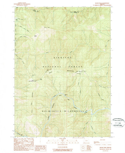 United States Geological Survey Silver Peak, OR (1989, 24000-Scale) digital map