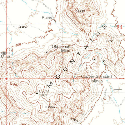 United States Geological Survey Silver Reef Mountains, AZ (1981, 24000-Scale) digital map
