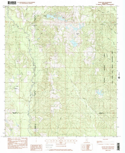 United States Geological Survey Silver Run, MS (1982, 24000-Scale) digital map