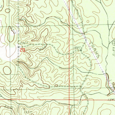 United States Geological Survey Silver Run, MS (1982, 24000-Scale) digital map