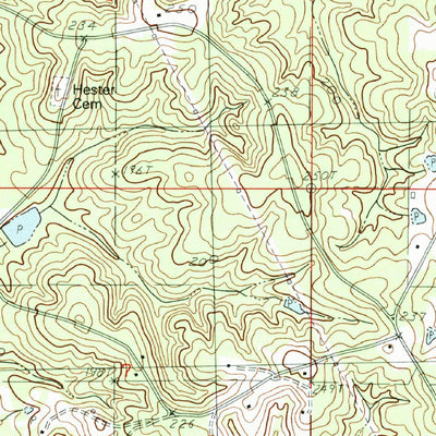 United States Geological Survey Silver Run, MS (1982, 24000-Scale) digital map