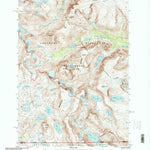 United States Geological Survey Silver Run Peak, MT-WY (1996, 24000-Scale) digital map
