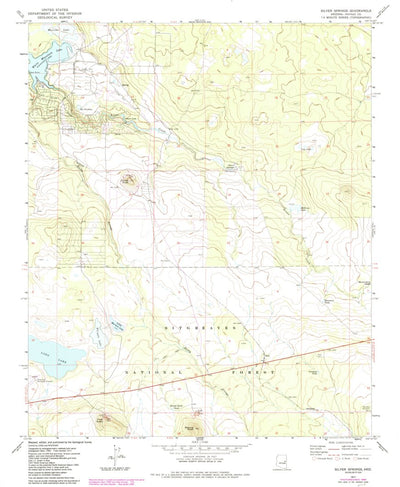 United States Geological Survey Silver Springs, AZ (1971, 24000-Scale) digital map