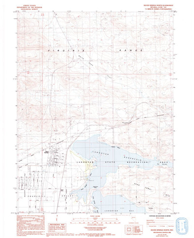 United States Geological Survey Silver Springs North, NV (1985, 24000-Scale) digital map
