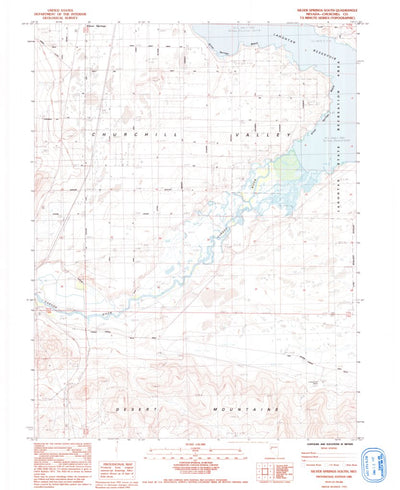 United States Geological Survey Silver Springs South, NV (1985, 24000-Scale) digital map