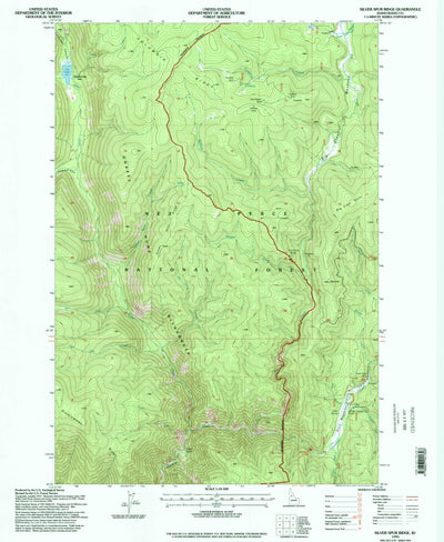 United States Geological Survey Silver Spur Ridge, ID (1995, 24000-Scale) digital map