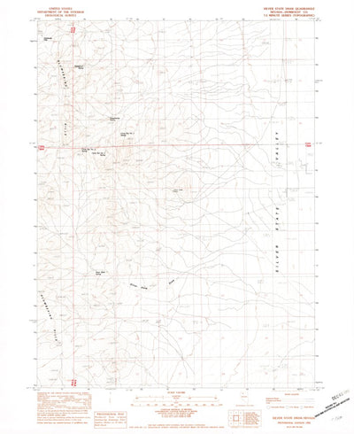United States Geological Survey Silver State Draw, NV (1982, 24000-Scale) digital map