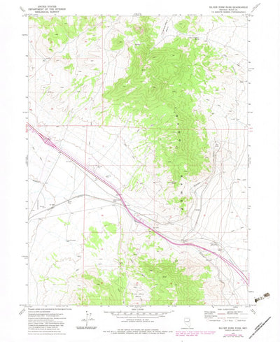 United States Geological Survey Silver Zone Pass, NV (1971, 24000-Scale) digital map