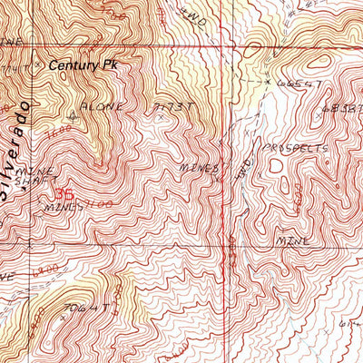 United States Geological Survey Silverado Mountain, NV (1990, 24000-Scale) digital map