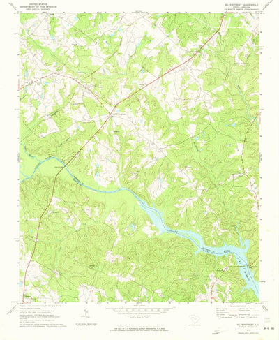 United States Geological Survey Silverstreet, SC (1971, 24000-Scale) digital map