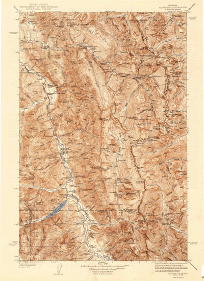 United States Geological Survey Silvertip, MT (1942, 125000-Scale) digital map