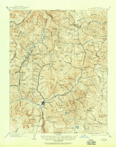 United States Geological Survey Silverton, CO (1901, 62500-Scale) digital map