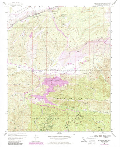 United States Geological Survey Silverwood Lake, CA (1956, 24000-Scale) digital map