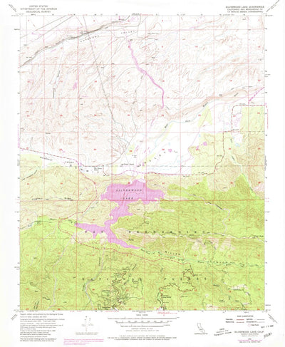 United States Geological Survey Silverwood Lake, CA (1973, 24000-Scale) digital map