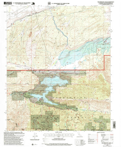 United States Geological Survey Silverwood Lake, CA (1996, 24000-Scale) digital map