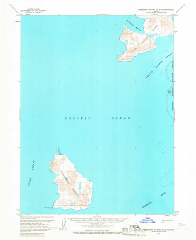 United States Geological Survey Simeonof Island D-2, AK (1963, 63360-Scale) digital map
