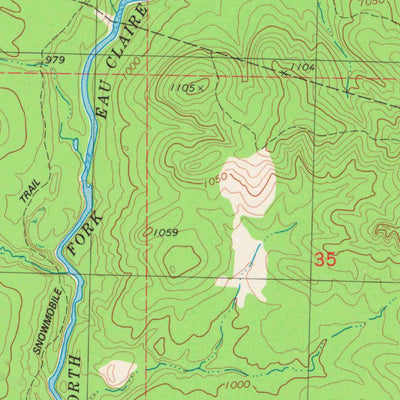 United States Geological Survey Simes Creek, WI (1979, 24000-Scale) digital map