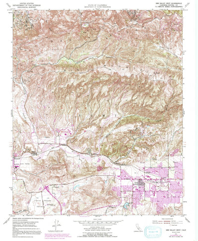 United States Geological Survey Simi Valley West, CA (1951, 24000-Scale) digital map