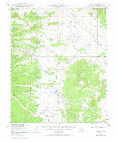 United States Geological Survey Simmins, AZ (1947, 62500-Scale) digital map