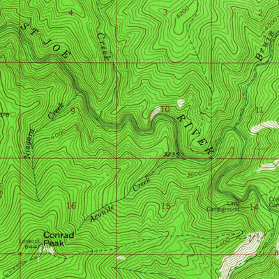 United States Geological Survey Simmons Peak, ID-MT (1957, 62500-Scale) digital map