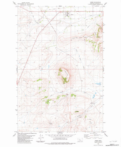 United States Geological Survey Simms, MT (1983, 24000-Scale) digital map