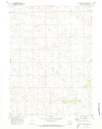 United States Geological Survey Simpson Draw, WY (1970, 24000-Scale) digital map