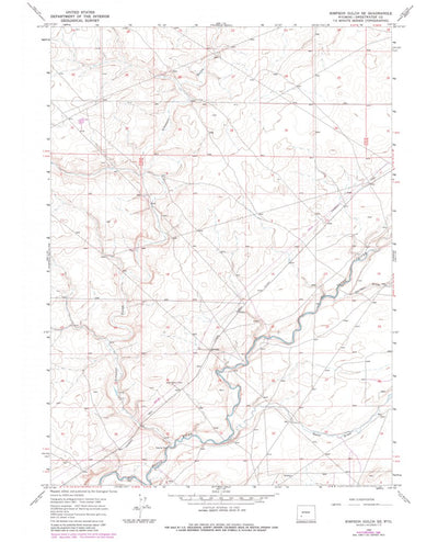 United States Geological Survey Simpson Gulch SE, WY (1968, 24000-Scale) digital map