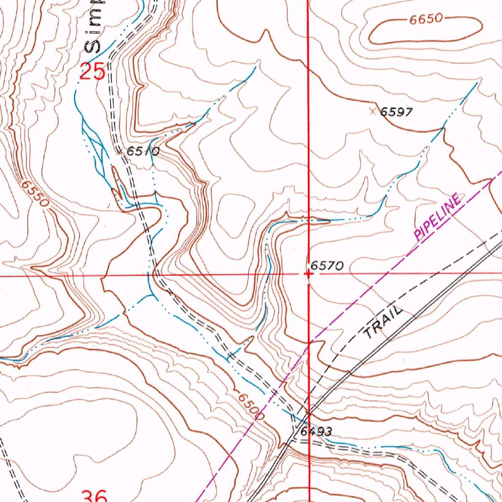 Simpson Gulch SE, WY (1968, 24000-Scale) Map by United States ...