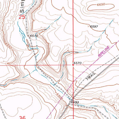 United States Geological Survey Simpson Gulch SE, WY (1968, 24000-Scale) digital map