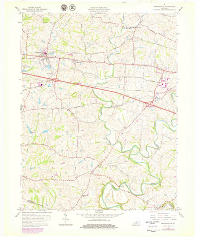 United States Geological Survey Simpsonville, KY (1960, 24000-Scale) digital map