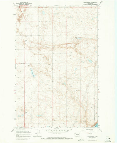 United States Geological Survey Sims Corner, WA (1968, 24000-Scale) digital map